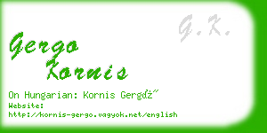 gergo kornis business card